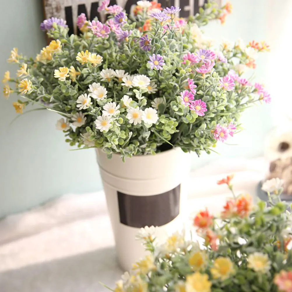 Искусственный маленький цветок маргаритки для свадьбы букет невесты из