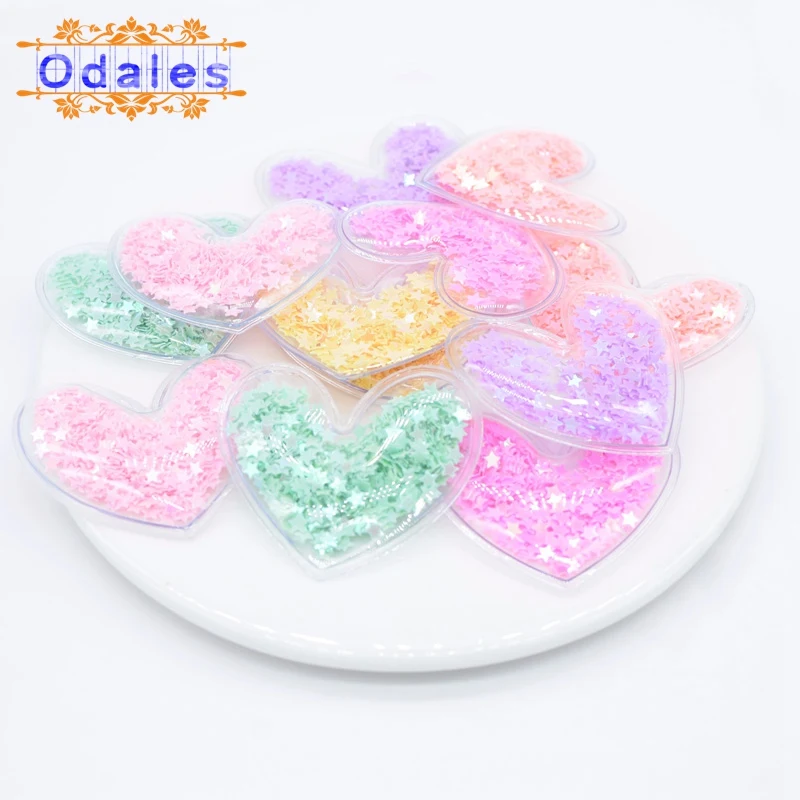 30 шт./лот 50 мм нашивки с подкладкой в форме сердца мягкие блестки аппликации виде