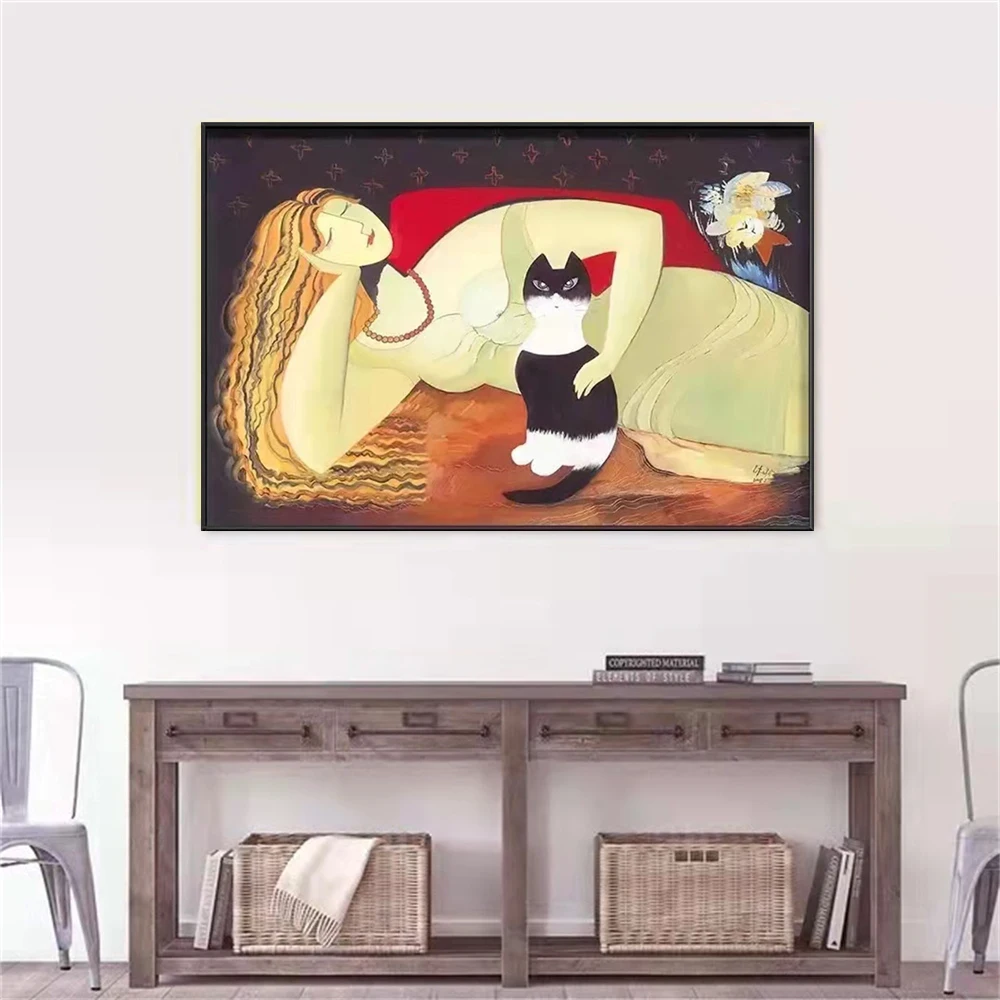 

Абстрактная картина маслом в стиле ретро, ручная роспись, для прихожей, ресторана, декоративная живопись, персонаж, Настенная картина