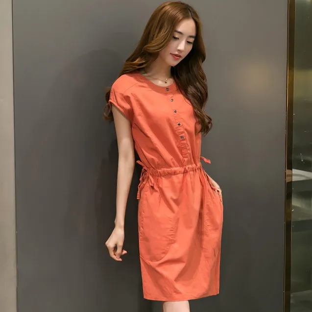 

Dress Sexy Summer Short Sleeve Side Slit Loose Evening Party Long Beach Dress one