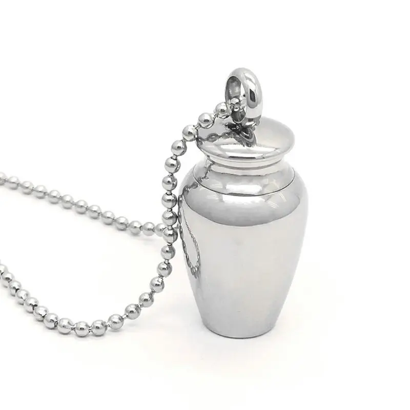 Pet Ashes Cylinder Memorial Urn Necklace Stainless Steel Cremation Jewelry For Cat Dog | Дом и сад