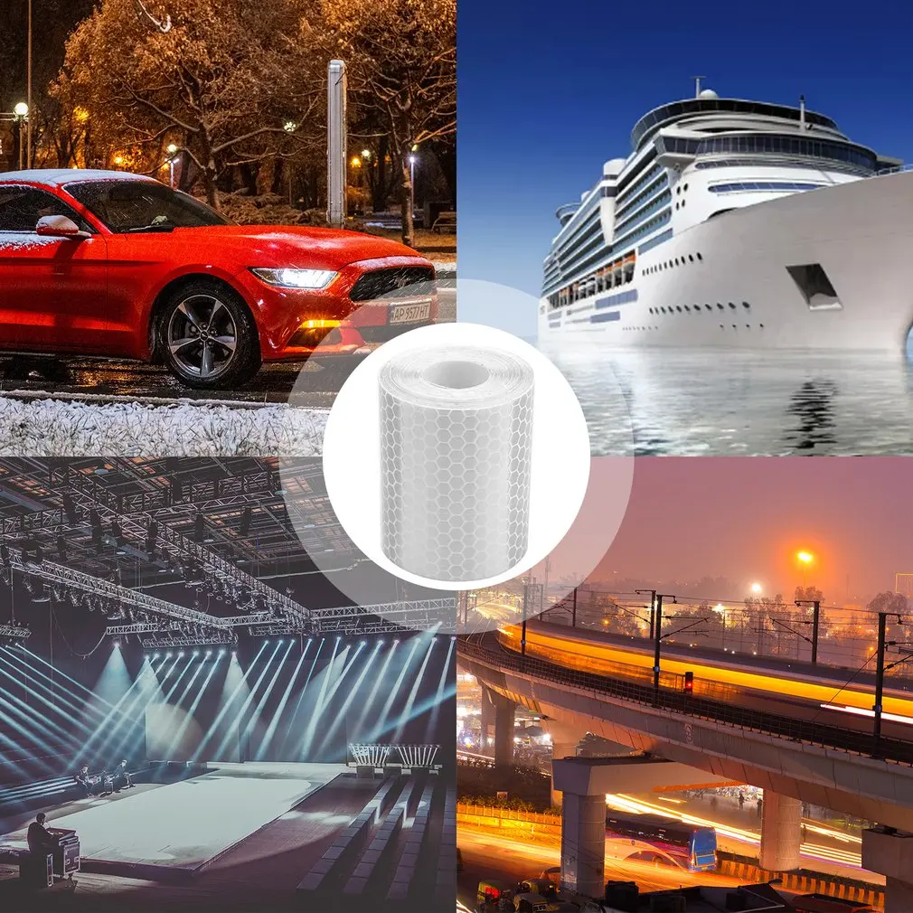 Безопасность отражающая лента наклейки на авто-Стайлинг самостоятельно липкая