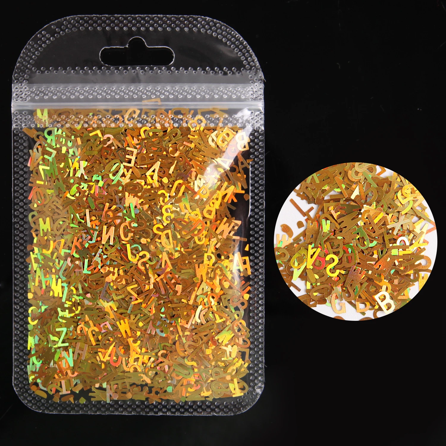 

1 Pack English Alphabet Nail Sequins Flakes Holographic Laser Sparkly Letter 3D Sequins Nail Art Decorations Slices Paillette