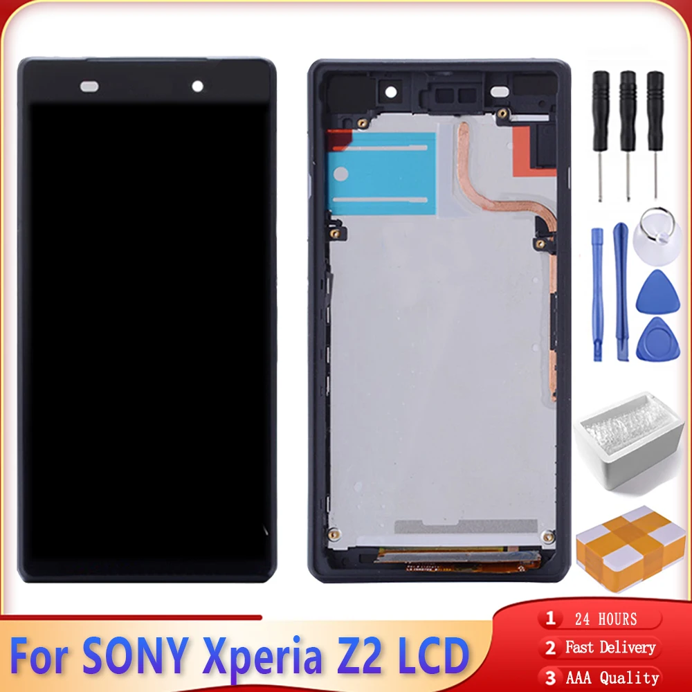 ЖК дисплей 5 2 дюйма для SONY Xperia Z2 D6503 D6543 D6502 L50W D6502D с сенсорной панелью дигитайзер