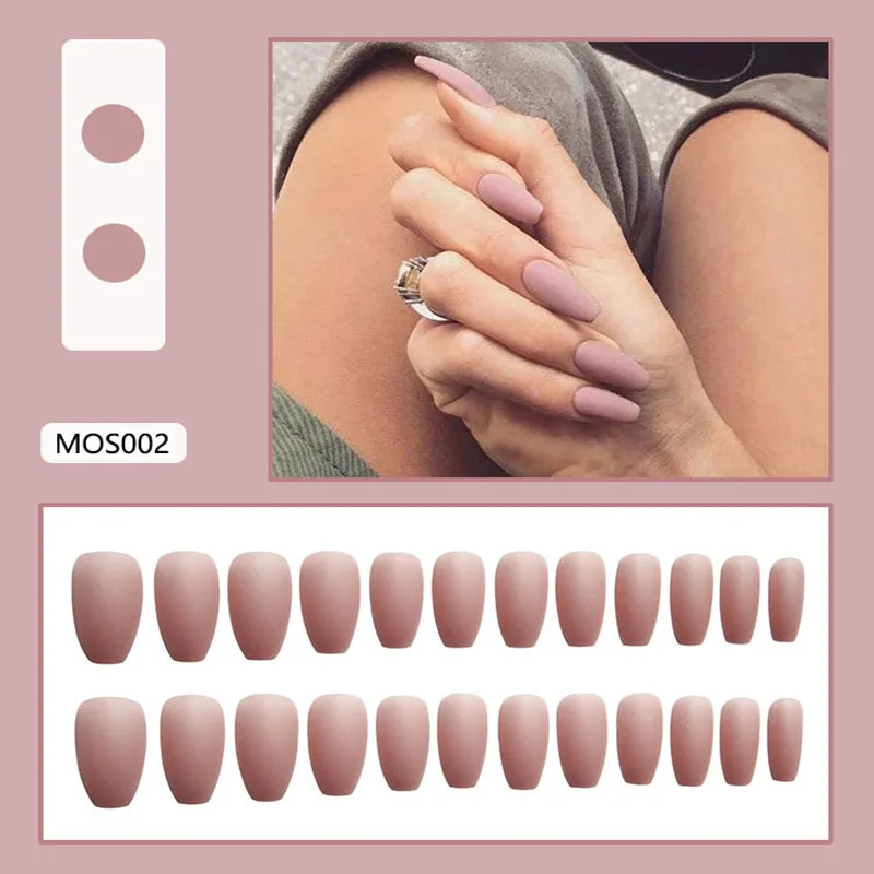 

24Pcs Fake Nails Set Art Nail Capsule Tips Press on False With Designs Full Cover Artificial Short Packaging Kiss Display Clear