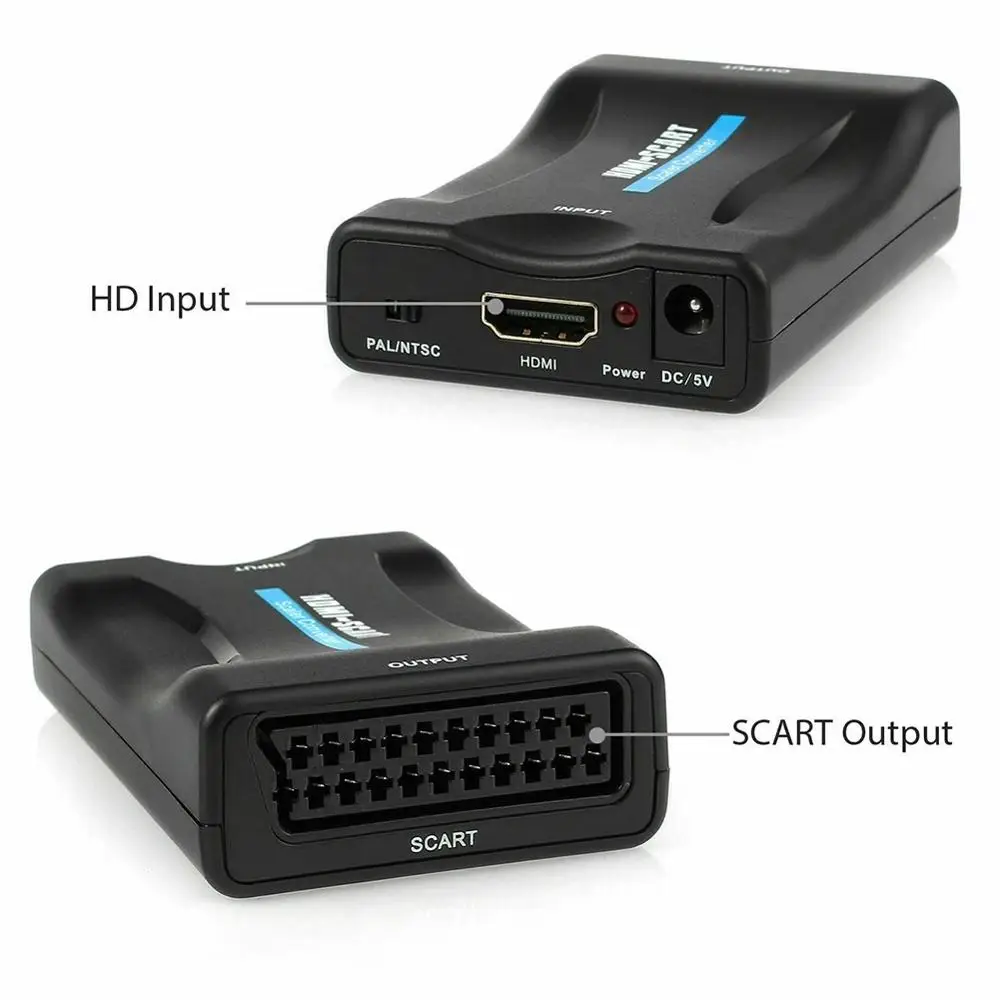 1080P HDMI к SCART Видео Аудио высококлассный конвертер AV сигнала адаптер HD приемник с USB