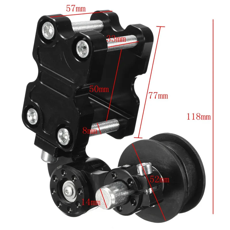 

Aluminum Adjuster Chain Tensioner Roller Black Silver Blue Chain Antiskid Device For Motorcycle /Chopper ATV Motorcycle Parts