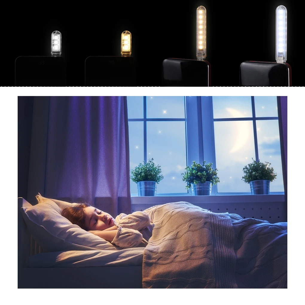 

3leds 8leds 24leds mobile power PC Laptop light mini portable USB led book light DC5V super bright reading book light