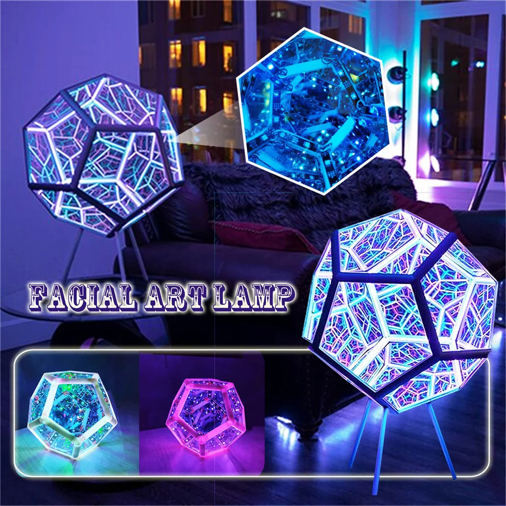 

2021 Infinity Dodecahedron Creative Cool Color Art Light Night Light Christmas Decoration Lights Dream Light Starry Sky Lights