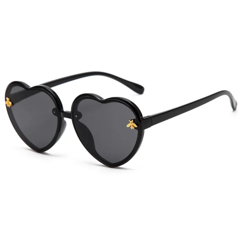 

Fashion New 2021 Heart Kids Sunglasses Children Cute Cartoon Bee Pink Sun Glasses Pc Frame Girls Boys Baby Eyeglasses Uv400