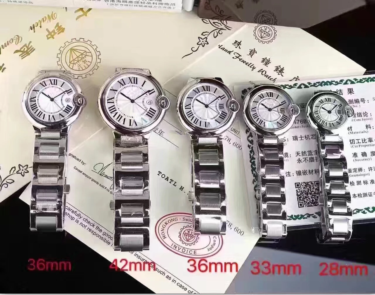 

Classic New Men 36mm Women Sapphire Full Silver Stainless Steel Japan Quartz Sports Classic Round Watches With Date AAA+