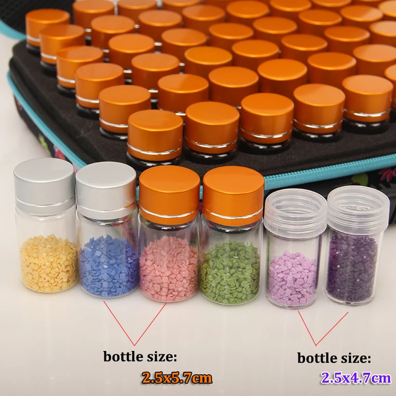 

129/86pcs Sliver Bottles Storage Box For 5d diy diamond painting embroidery tool moasic accessories tools gift