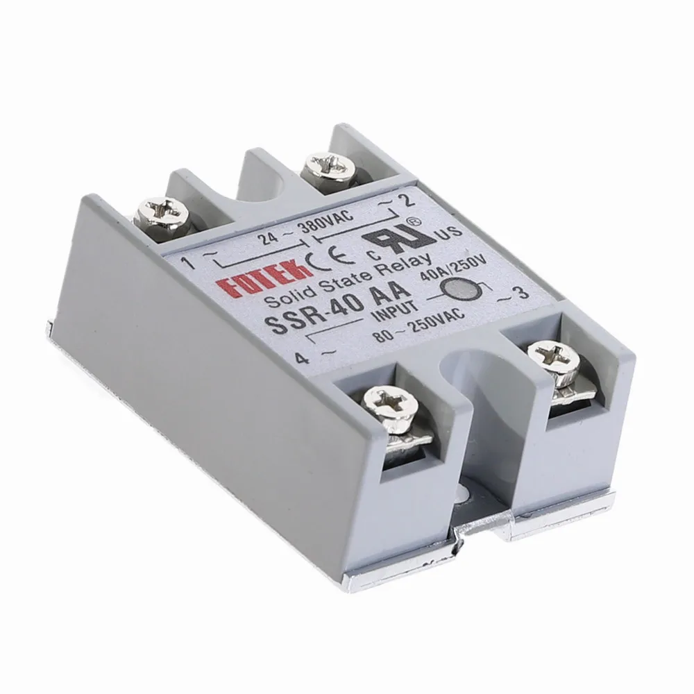 1 шт. SSR-40AA 40A твердотельный релейный модуль 80-250 В AC Вход 24-380VAC