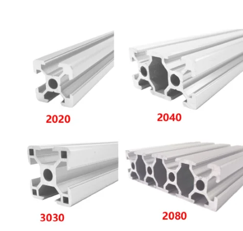 Алюминиевый профиль 2020 2040 3030 2080 100 200 300 350 400 450 500 мм линейная рельсовая экструзия