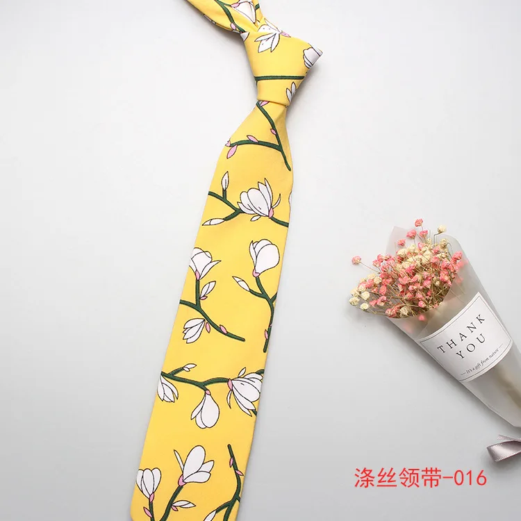 Linbaiway брендовые галстуки с цветочным принтом для мужчин s полиэстер жаккардовый