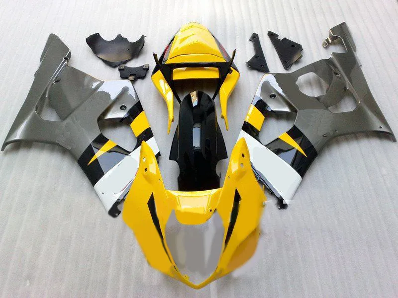 Комплект обтекателей под заказ для GSXR1000 K3 03 04 GSXR 1000 2003 2004 ABS желто-черные