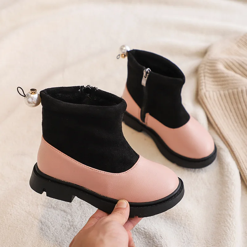 Детская обувь ботинки для девочек зимние новинка 2020 плюшевые утепленные детские