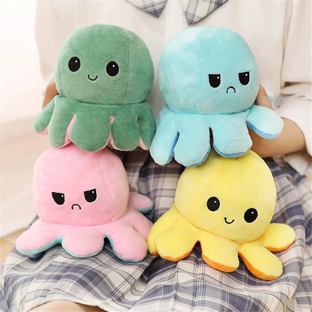 

Colorful Animal Octopus Plush Toys For Girls Stuffed Toys Double-sided Mascot for Children Plush Toys Gift Octopu Doll Peluches