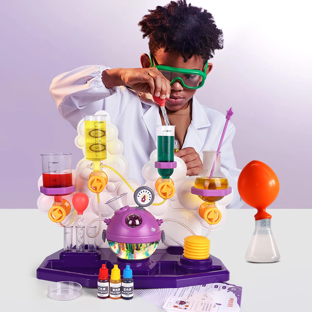 

Kids Chemistry Kit Stem Educational Toys Role Play DIY Chemistry Experiment for Chidlren 3-11 Years Olds