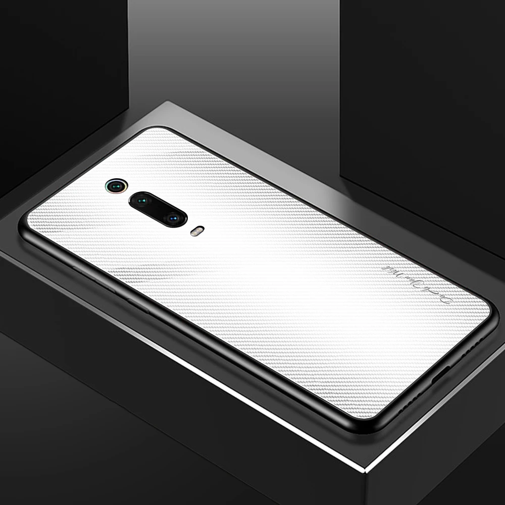 Полосатый чехол для телефона для Xiaomi mi 9 T mi 9 T mi 9 T Pro Чехол красный mi K20 K 20 Pro градиентный стеклянный чехол Чехол Бизнес Мода Funda