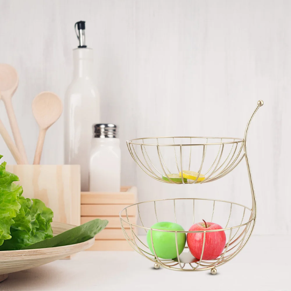 

1Pc Double Layers Container Snacks Storage Basket Nordic Style Storage Container