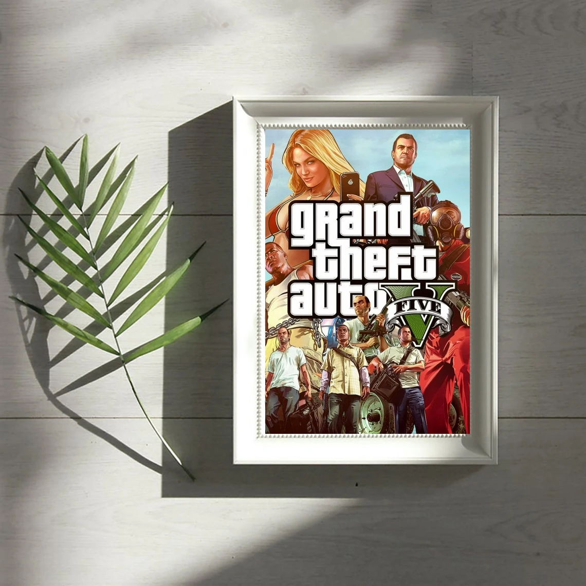 Постер Grand Theft Auto 5 для видеоигр ПК PS4 эксклюзивный холст ролевых игр