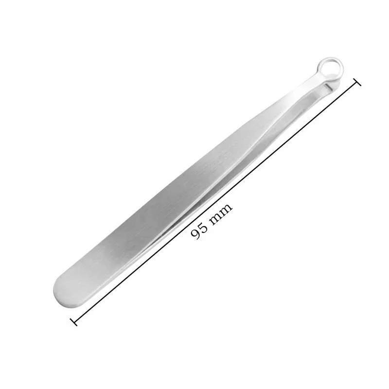 

Portable Universal Nose Hair Trimming Tweezers Round Tip Eyebrow Tweezer Perfectly Stainless Steel Nose Hair Removal Tweezers