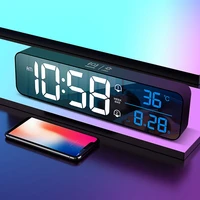 music digital alarm clock home electronic watch despertador bedroom decoration table desk and accessory smart hour led light
