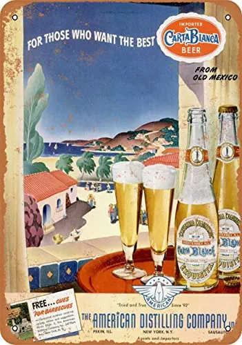 

Metal Sign - 1943 Carta Blanca Beer from Old Mexico - Vintage Look
