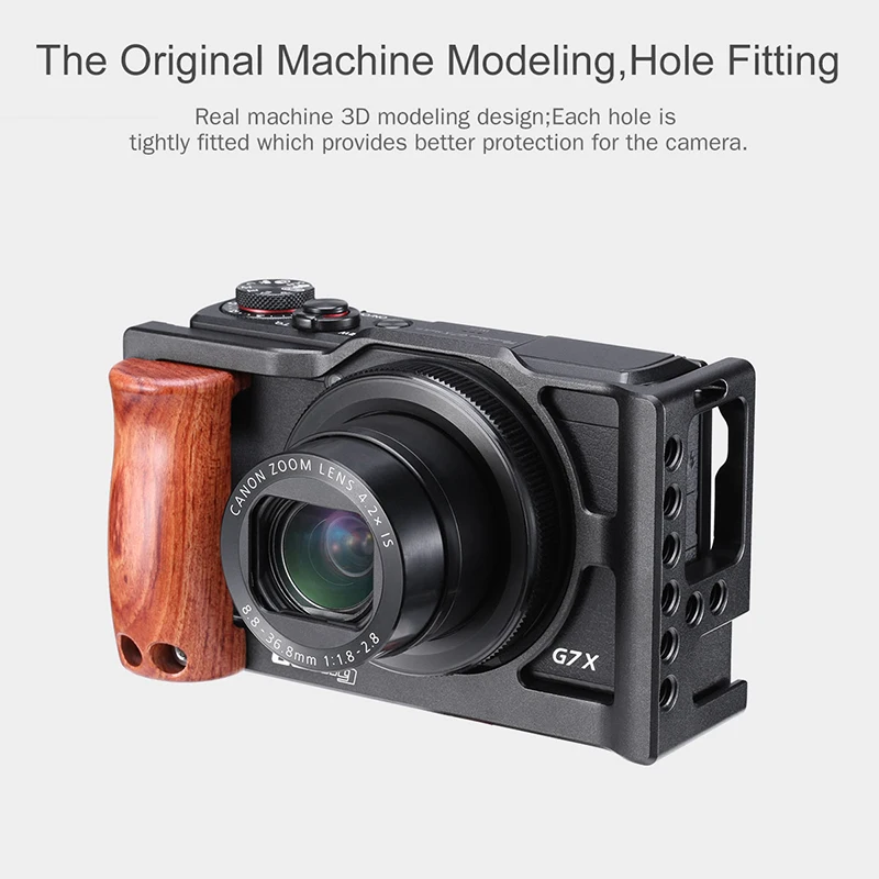 Для Canon G7X Mark III клетка с деревянной ручкой металлическая для камеры MarkIII