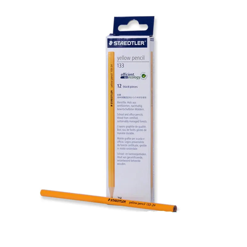 

12Pcs Staedtler yellow pencil 133 wooden pencil Drawing and Sketching Pencils 2H HB 2B