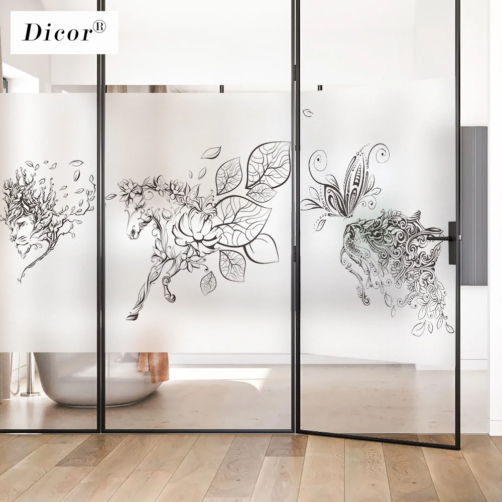 Художественная брендовая оконная пленка DICOR однотонная для набросков животных