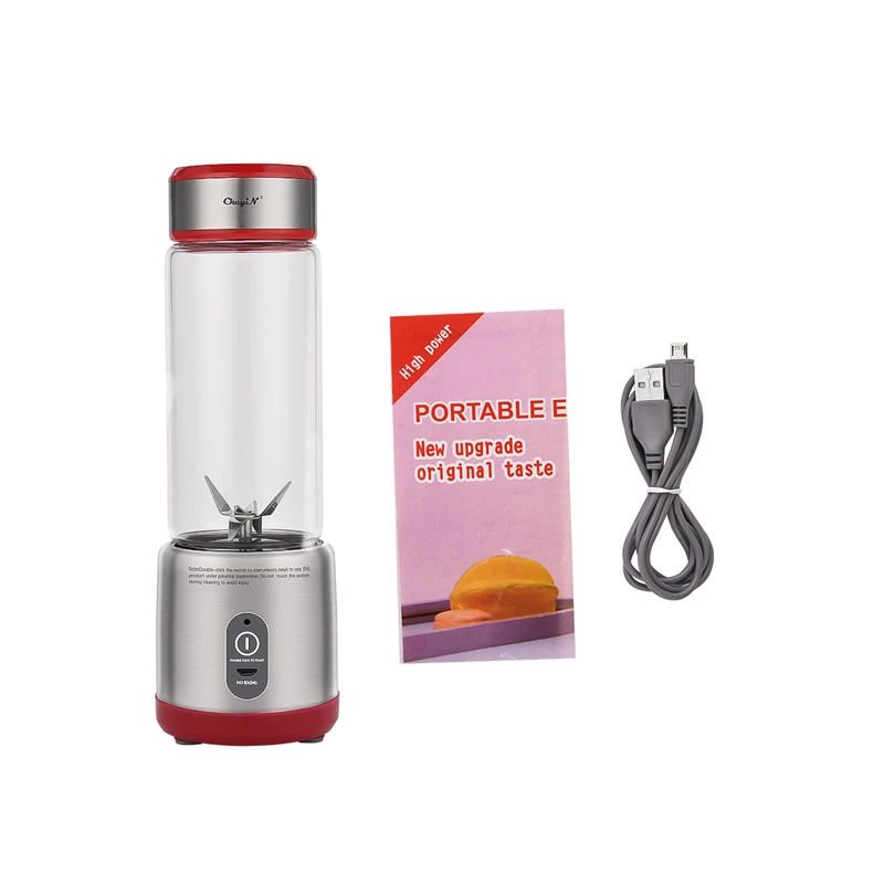 

450ML USB Fruit Blender Mixer Electric Juicer Machine Smoothie Blender Food Processor Blender Cup Juice Orange Mixer 6 Blades
