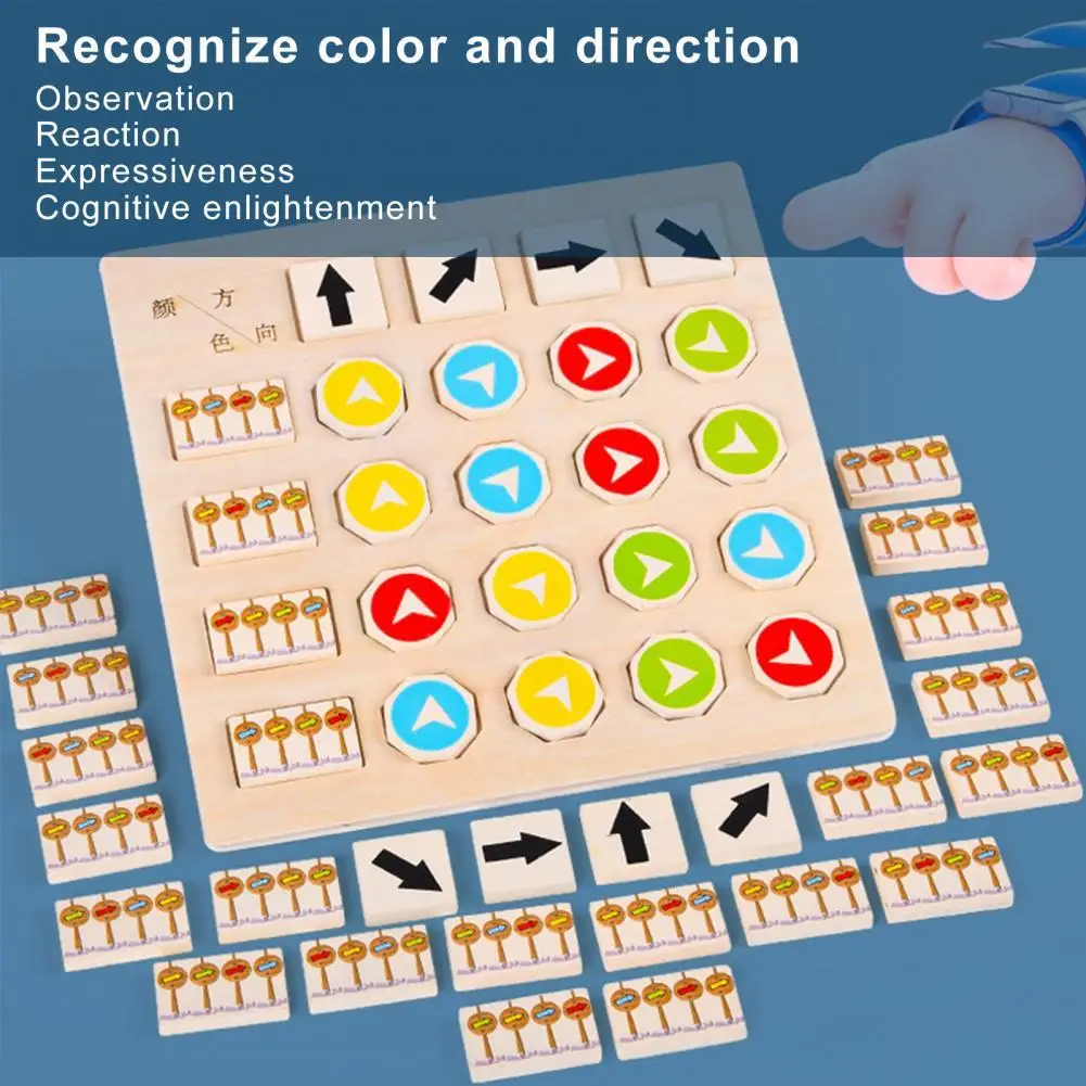 1 комплект обучающих игрушек мультяшный узор распознавание цветов деревянные