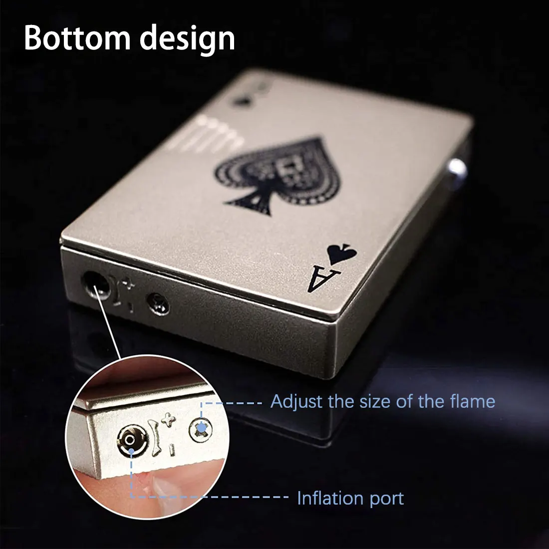 Turbo Butane Gas Lighter Metal Jet Playing Cards Torch Creative Windproof Portable Outdoor Funny Toys Men Gifts | Дом и сад