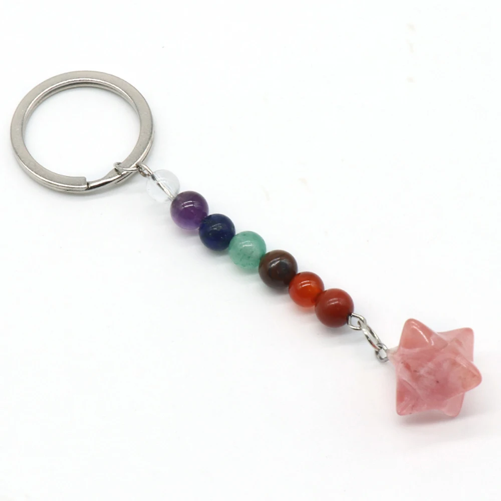 Брелок из натурального камня форма шипа подвески агата каменная цепочка для