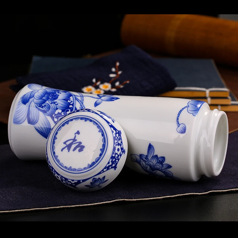 Новый бытовой керамический термос Jingdezhen чашка для мужчин и женщин двухслойная