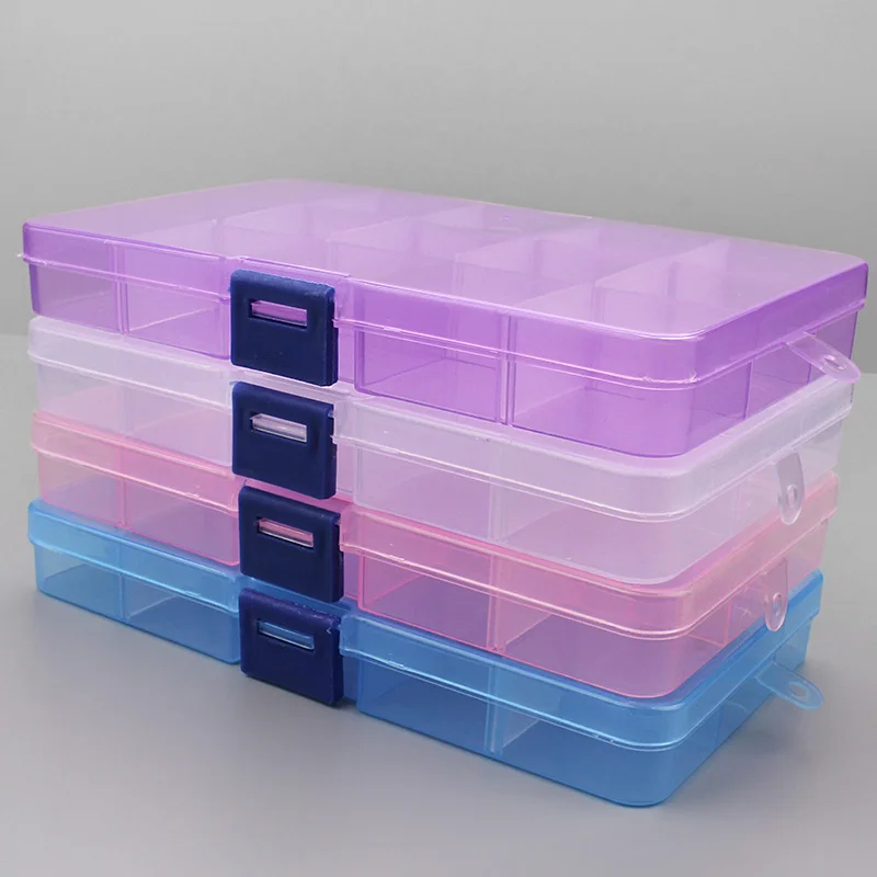 

1pcs Plastic 6/815 Storage boxes Slots Adjustable packaging transparent Tool Case Craft Organizer box jewelry accessories