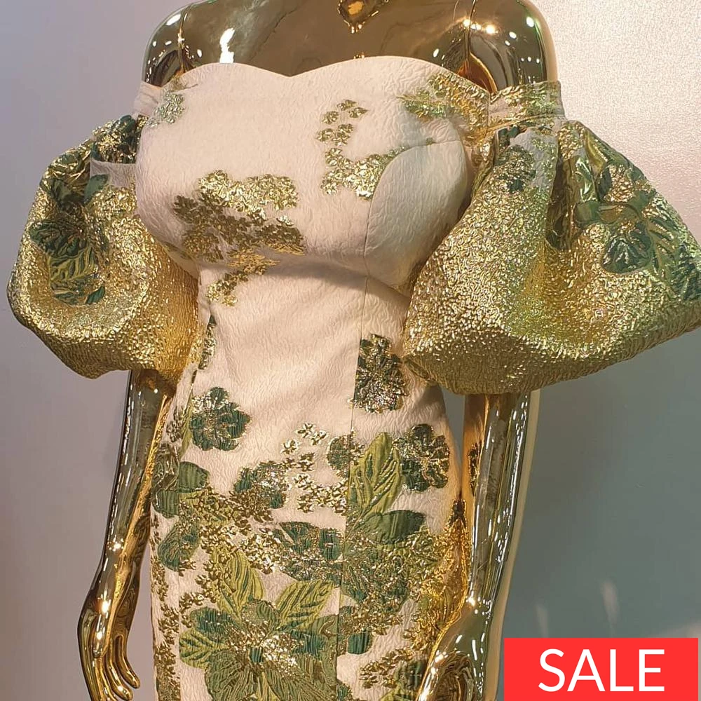 New African Brocade Embroidery Lace Fabric For Wedding High Quality Nigerian French Gold Bridal Tulle Net Materials | Дом и сад