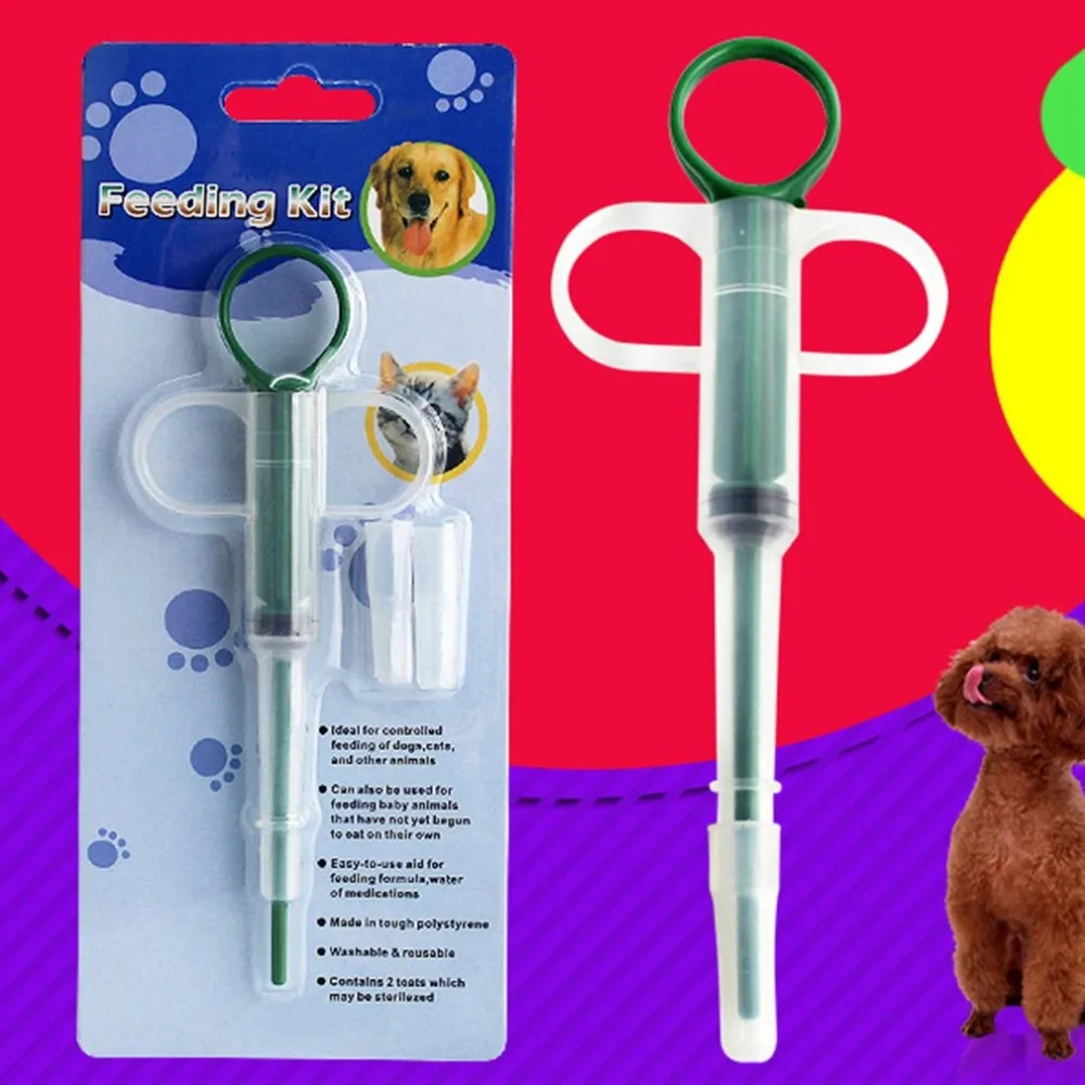 

Cats Dogs Pets Feeder Universal Tablet Medicine Feeder Needle Feeding Sticker Type Pills Dispenser Feeding Medicine Applicator