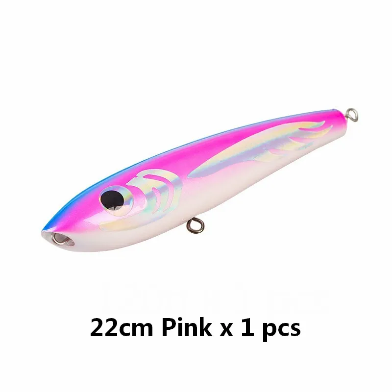 Pink 22 см, 125 г, деревянная приманка-Троллинг для ловли рыбы, искусственная приманка-Троллинг для морской рыбалки - Цвет: Pink