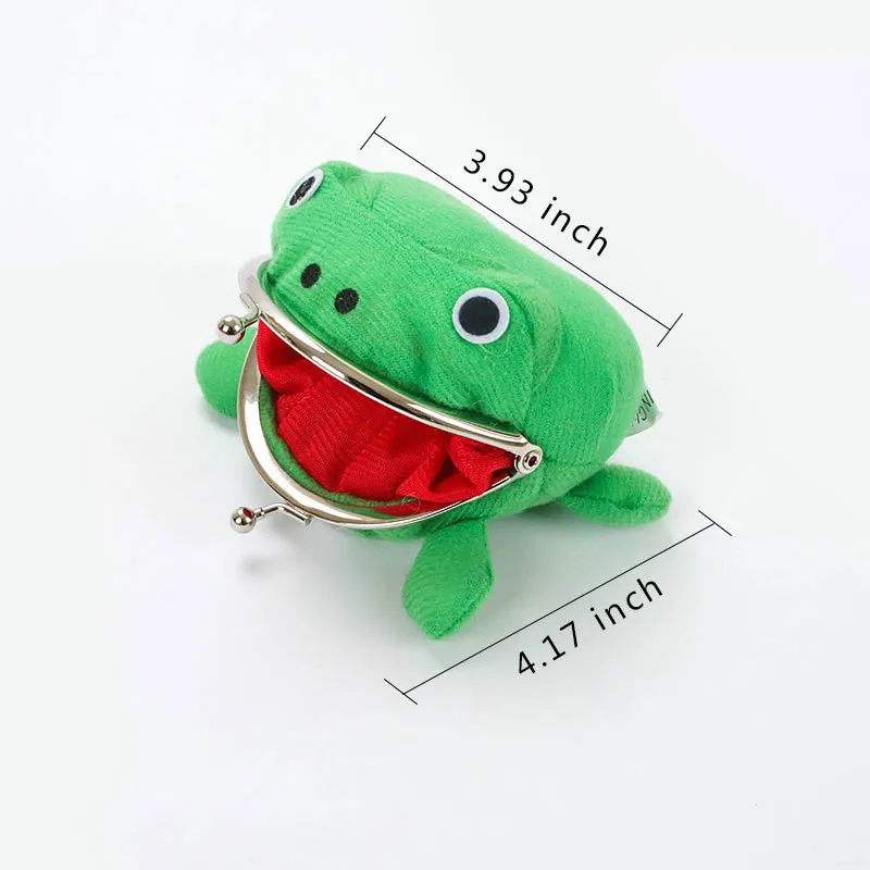 Frog Mini Bag Japanese Style Wallet Anime Cartoon Wallet Coin Purse Manga Flannel purse Coin holder Cosplay Props Frog Wallet images - 6