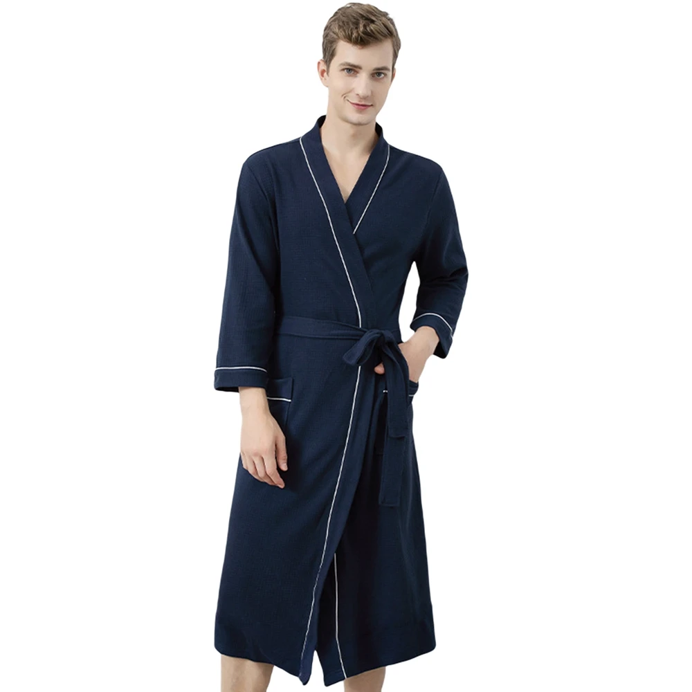 Men And Women Soft Bathrobe Couple Nightgown Spring Comfort Sleepwear Home Pajamas Spring New Couples Loose Homewear