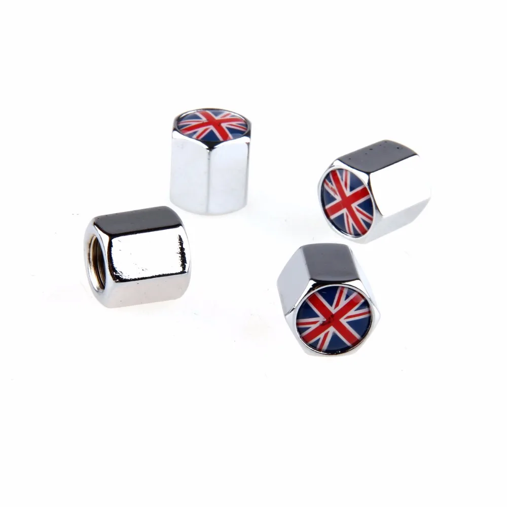 Posbay 4 шт. черный автомобиль стиль Великобритании Флаг сталь колеса автомобиля