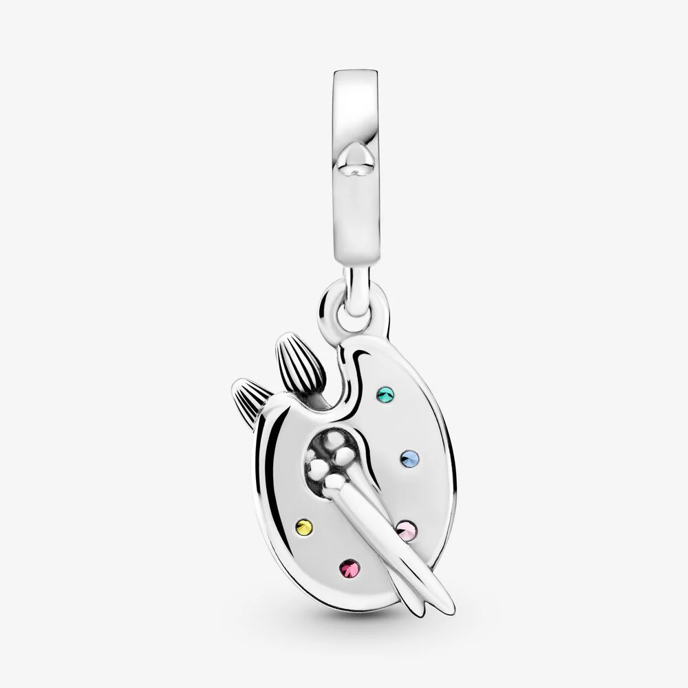 Новый S925 Подвески серебряного цвета подходят к оригиналу Pandora браслет палитра