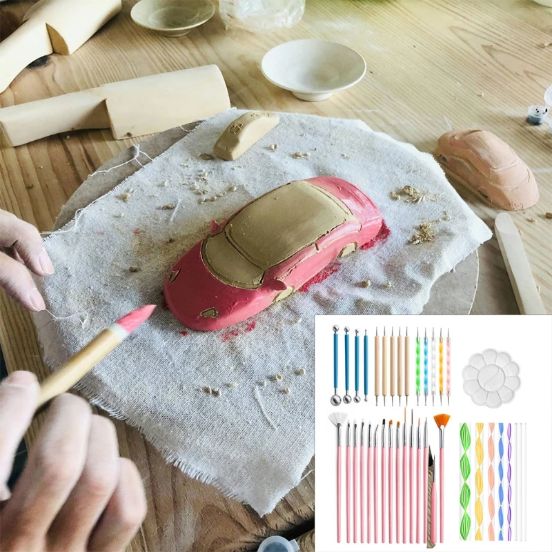 

38pcs Mandala Dotting Pen Tools Set Stencil Ball Stylus Paint Tray for Painting XXUC