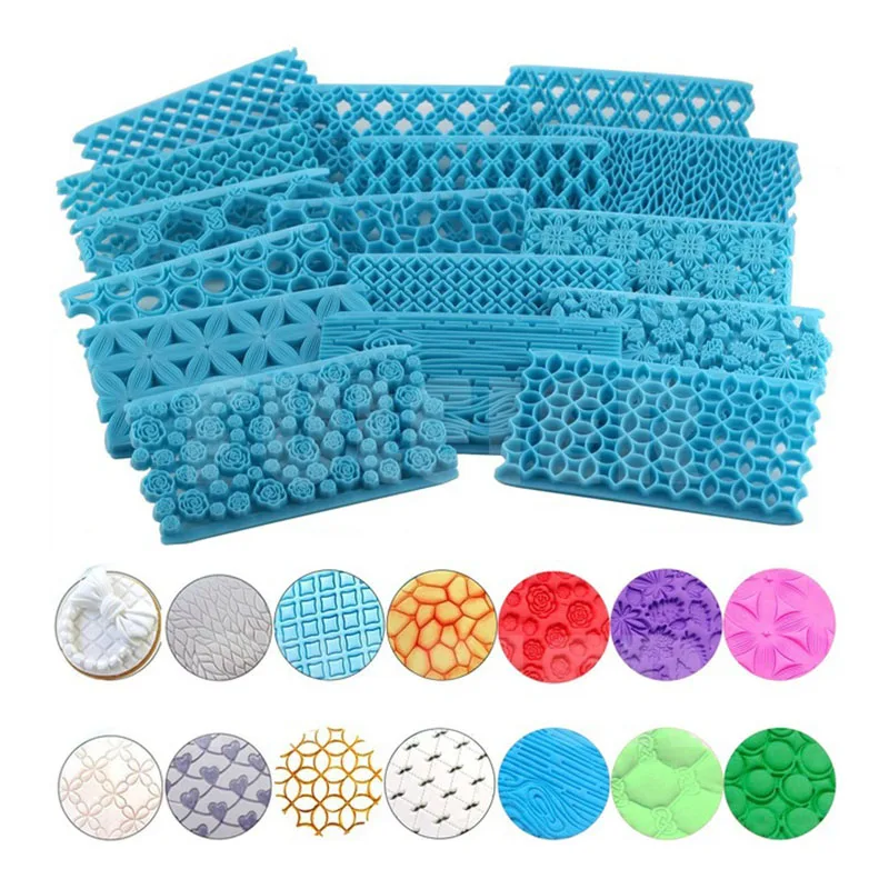 

Geometric Figure Texture Press Stamp Cake Moulds Cupcake Paste Mold Confeitaria Fondant Cookie Biscuit Cutter Print Clay Tools
