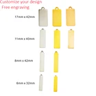 MYLONGINGCHARM Бесплатная гравировка 30 шт.лот, индивидуальный дизайн, гравюра, прямоугольная бирка, прямоугольные брелки, брелок, браслет, Шарм