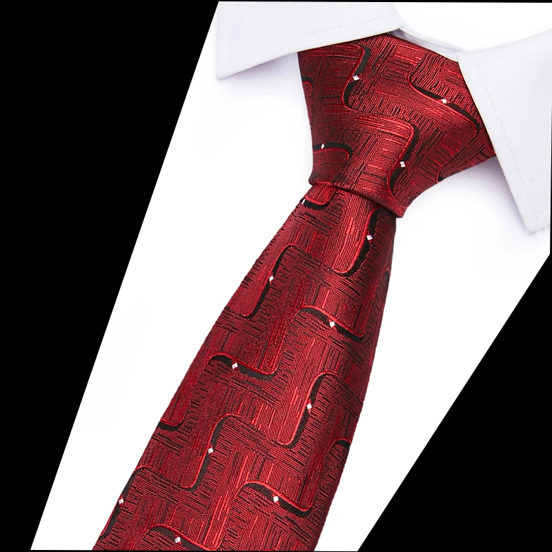 

Man's Neck Tie For Wedding Business Man Gifts 100% Silk Jacquard Woven Ties New Slim Luxury Tie Men 6cm Skinny Neckties