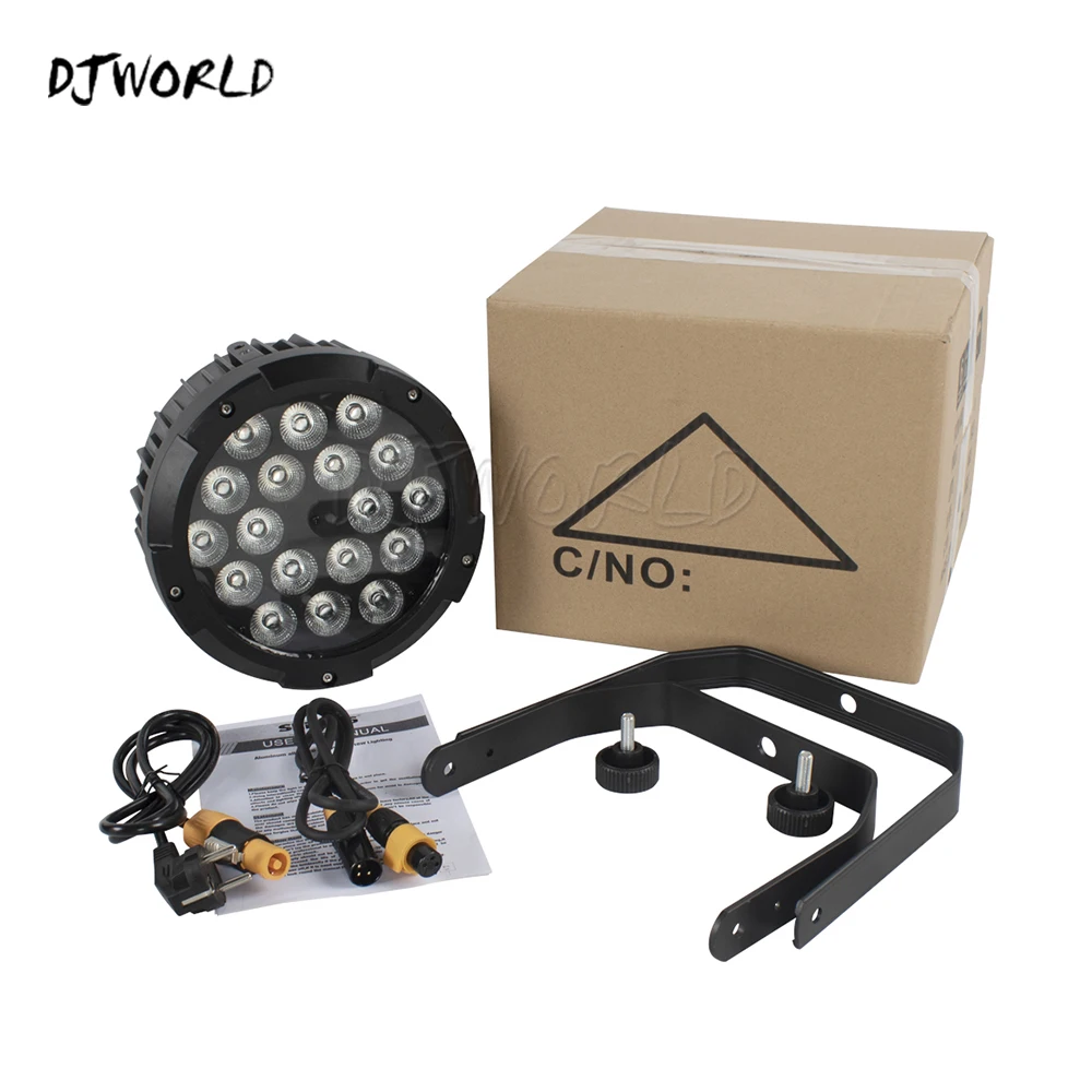 Free Fast Shipping LED Flat / Waterproof 18x18W /12W Par Light DMX Controller Party DJ Disco Bar Strobe Dimming Effect Projector | Освещение